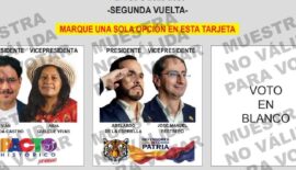 Ya está listo el tarjetón para la segunda vuelta presidencial