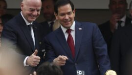 Gianni Infantino y Marco Rubio acompañan la fiesta mundialista en Los Ángeles